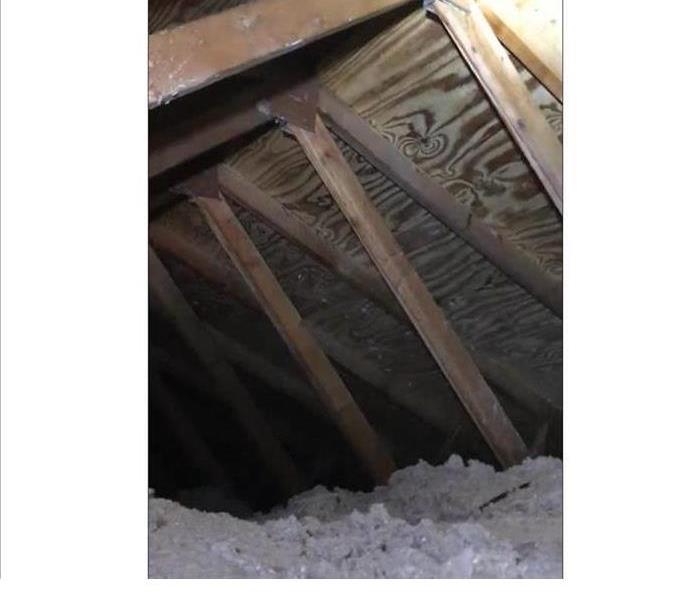 an attic that has been cleaned up by SERVPRO