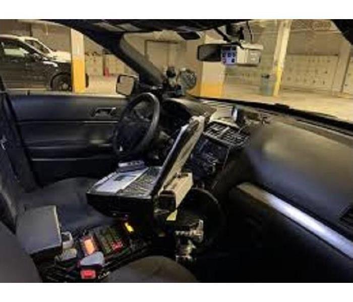 inside of police car